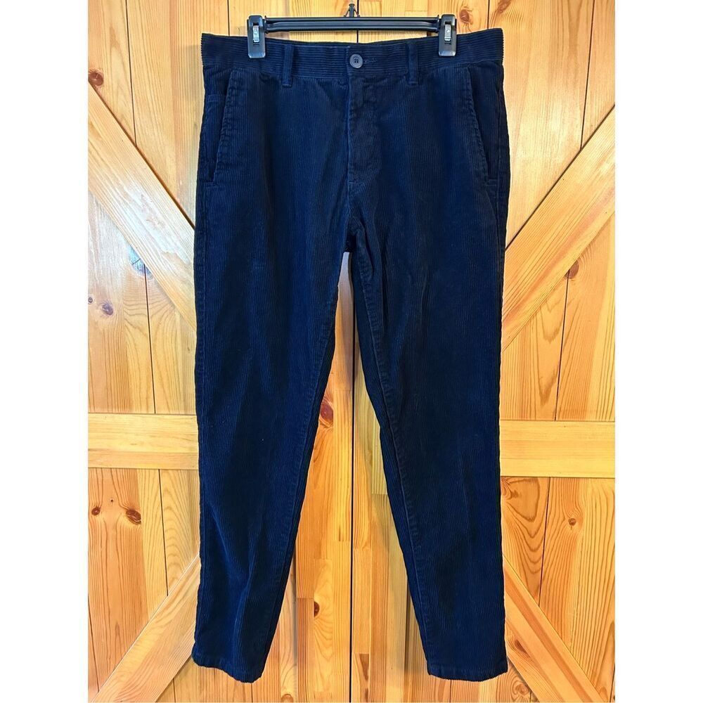 Esprit Handcrafted Corduroy Pants Mens 32 Dark Navy Boho Retro 90s Y2K Minimalis